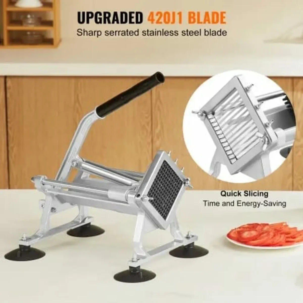 Vegetable Slicer, 1/4 inch Fruit Slicer, Stainless - Image 4
