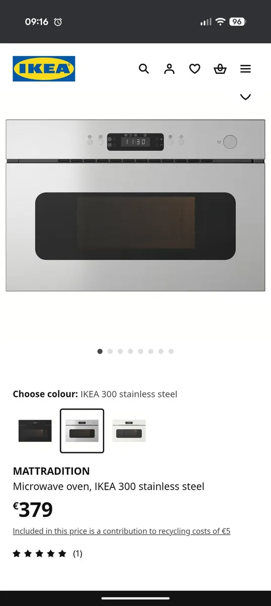 Integrated Ikea Mattradition Microwave Oven - Image 2