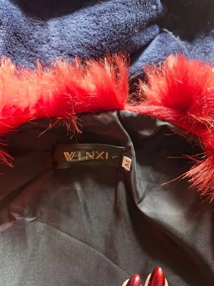 Fur gilet women -red. - Image 4