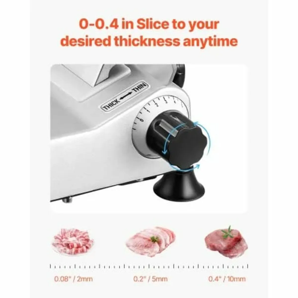 Commercial Meat Slicer, 10 inch Electric Deli Food - Image 2