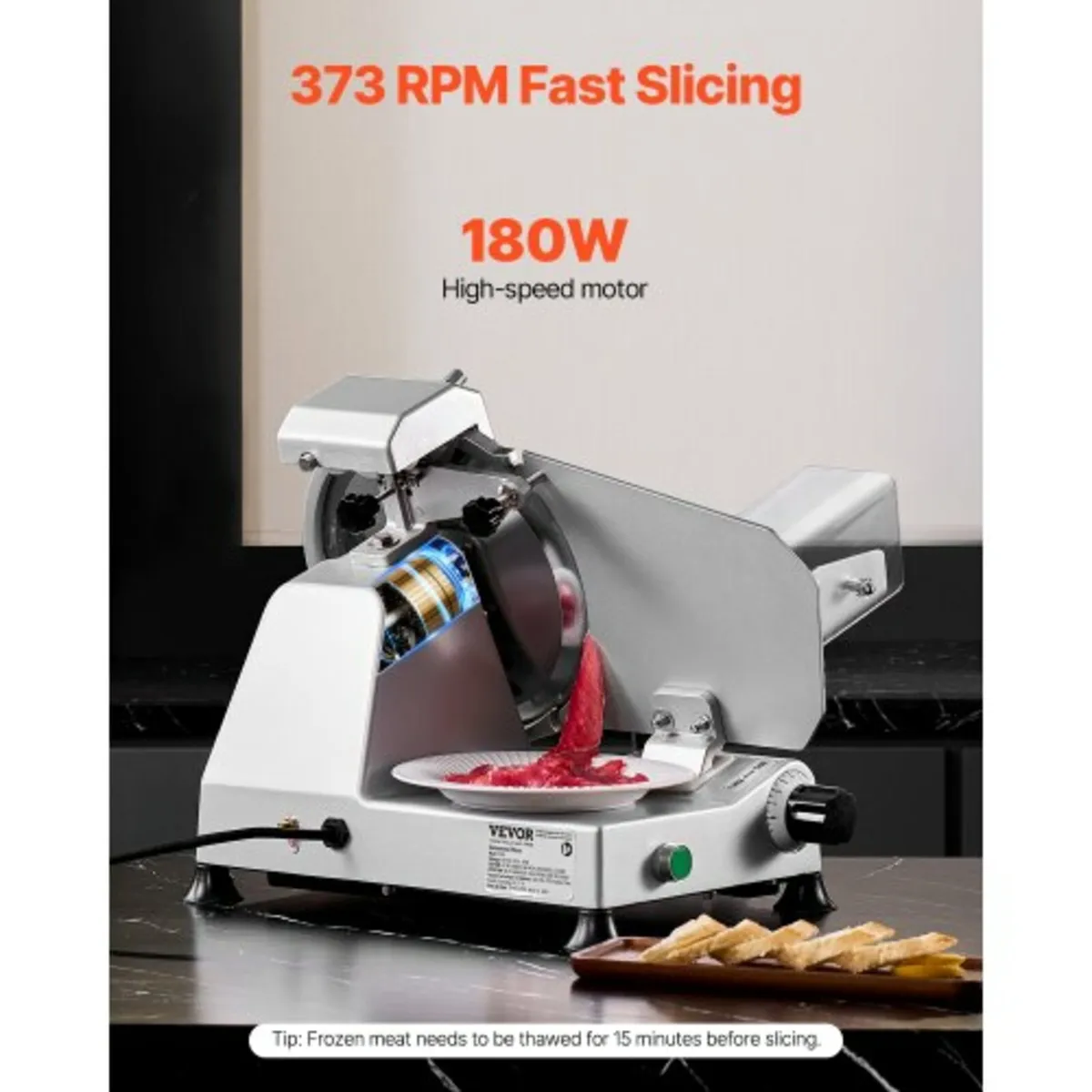 Commercial Meat Slicer, 10 inch Electric Deli Food - Image 4