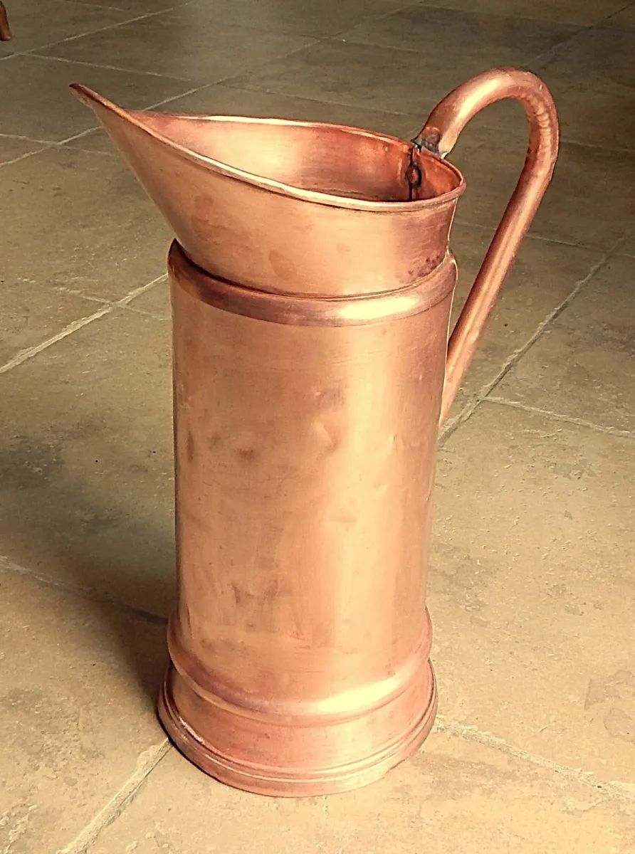 Large Vintage Handmade Copper Jug - Image 3