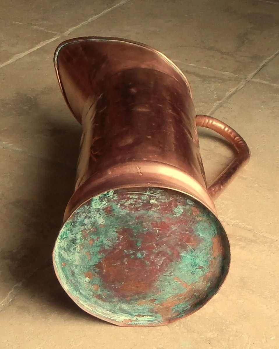 Large Vintage Handmade Copper Jug - Image 4