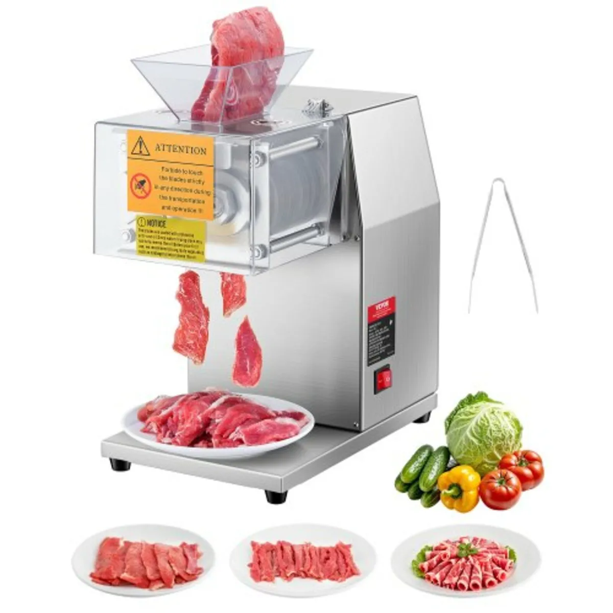 Meat Cutter Machine, 850W Meat Slicer, 551 lb/h Co - Image 1