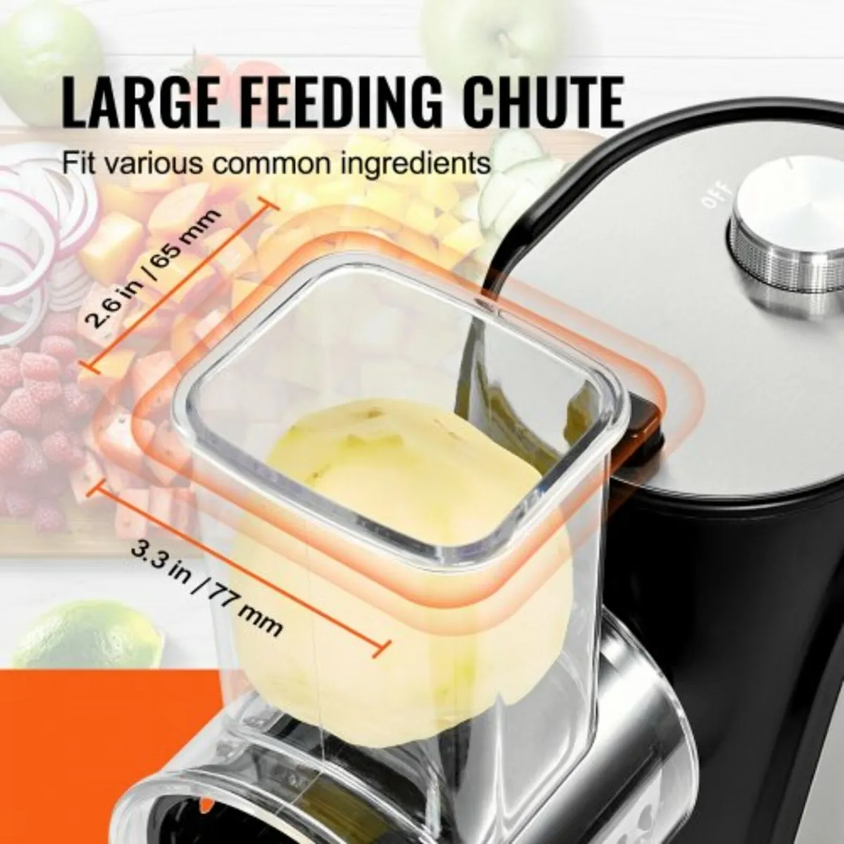 Electric Cheese Grater Salad Maker, 250W Salad Sho - Image 2