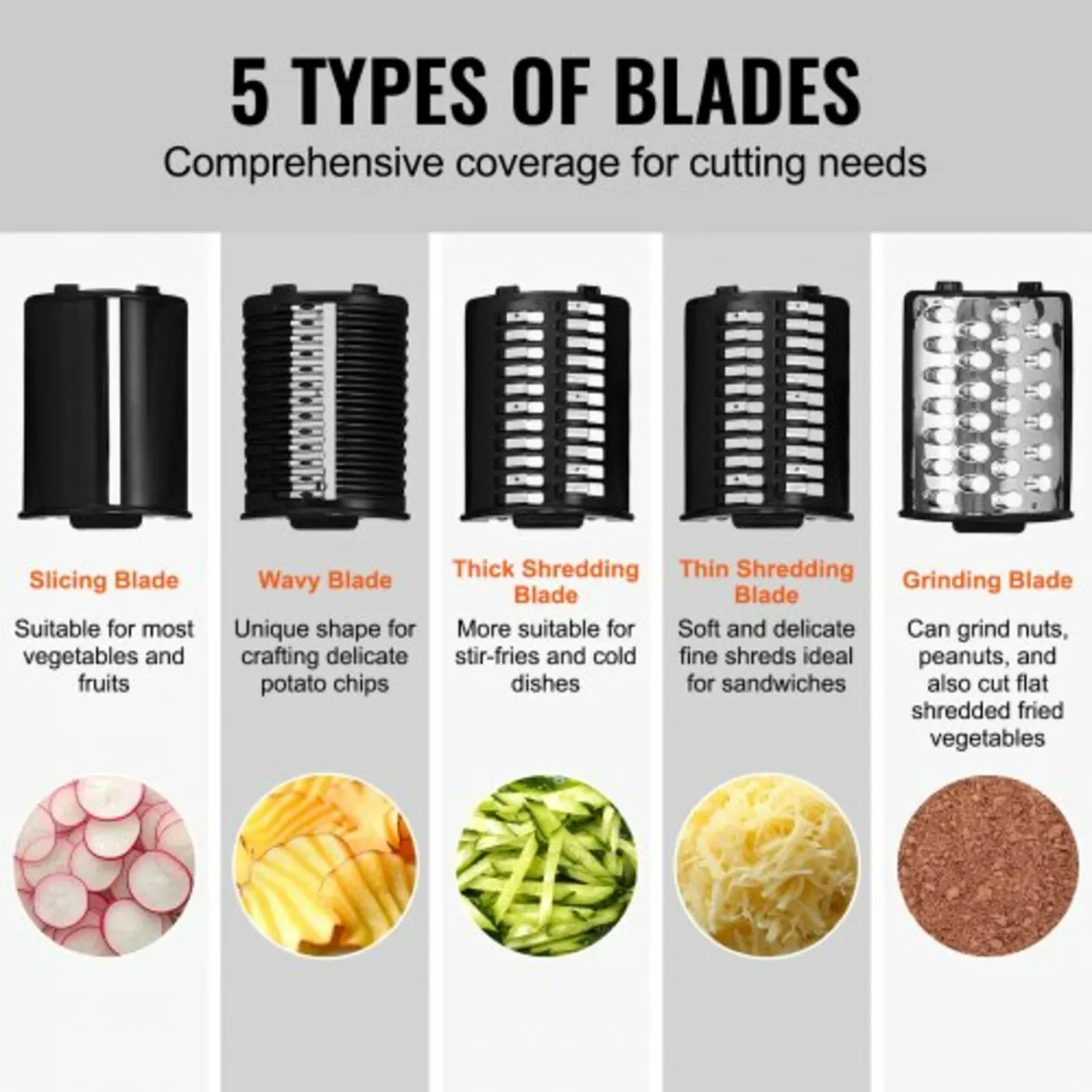 Electric Cheese Grater Salad Maker, 250W Salad Sho - Image 3