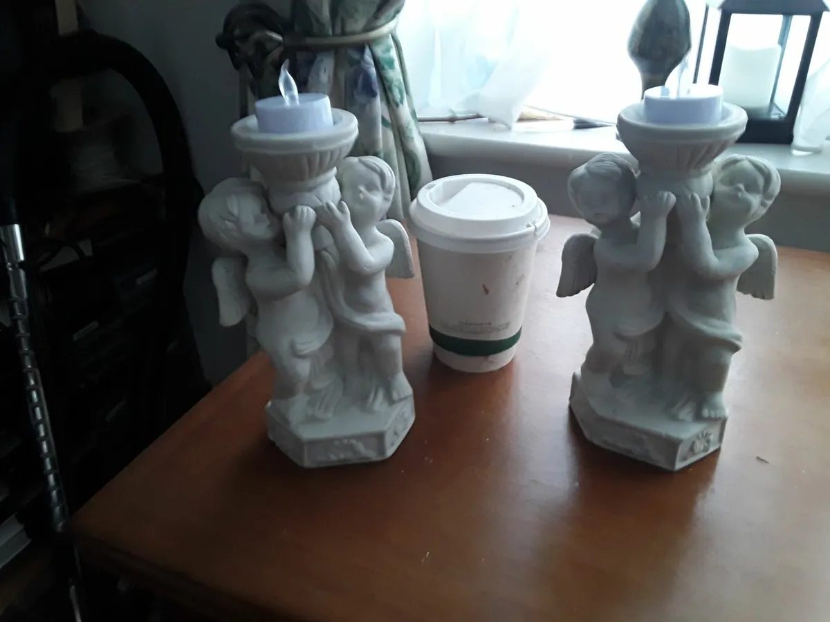 Two candle holders good condition - Image 2