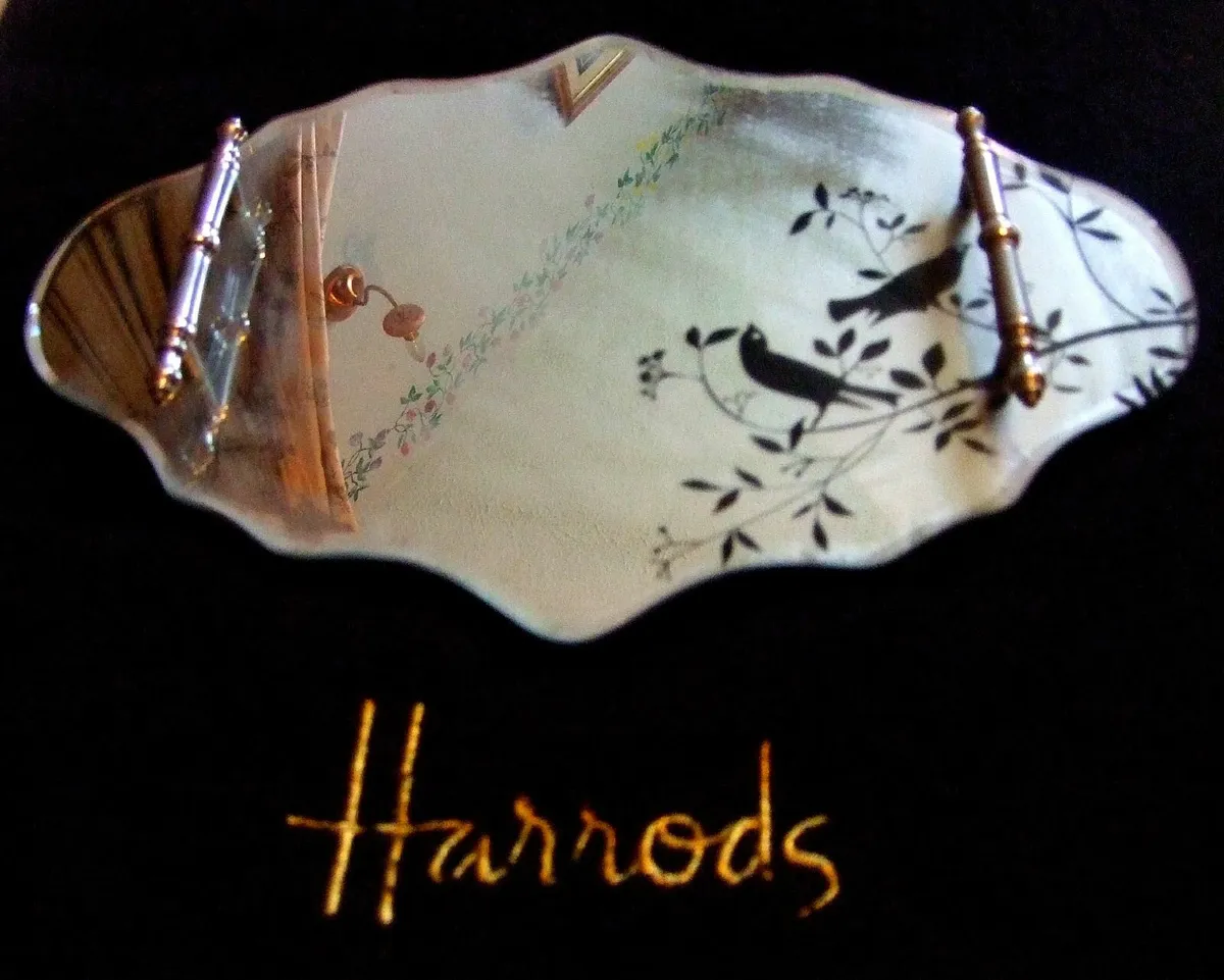 Vintage Harrods Glass Cocktail Tray - Image 3