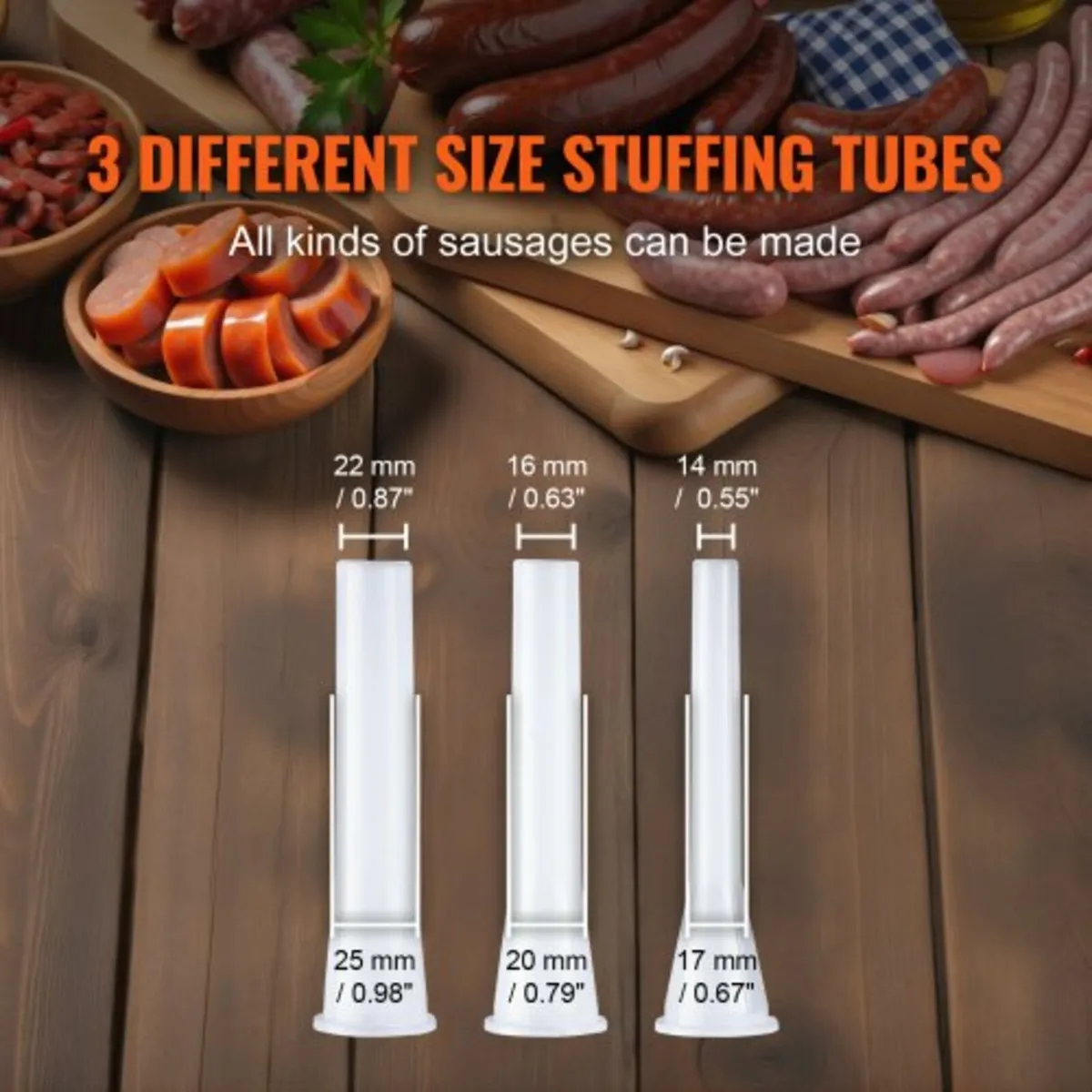Manual Sausage Stuffer, 2 L / 5 LBS Vertical Sausa - Image 2
