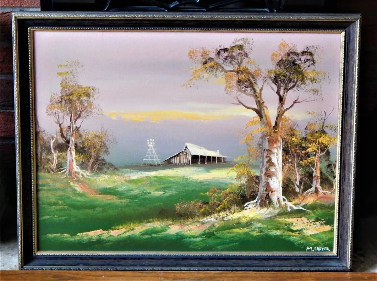 Large Signed Oil Painting - Image 1