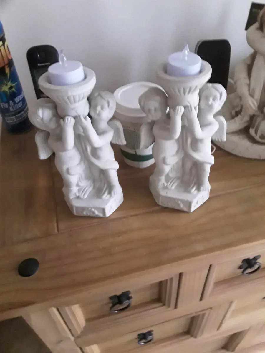 Two candle holders good condition - Image 1