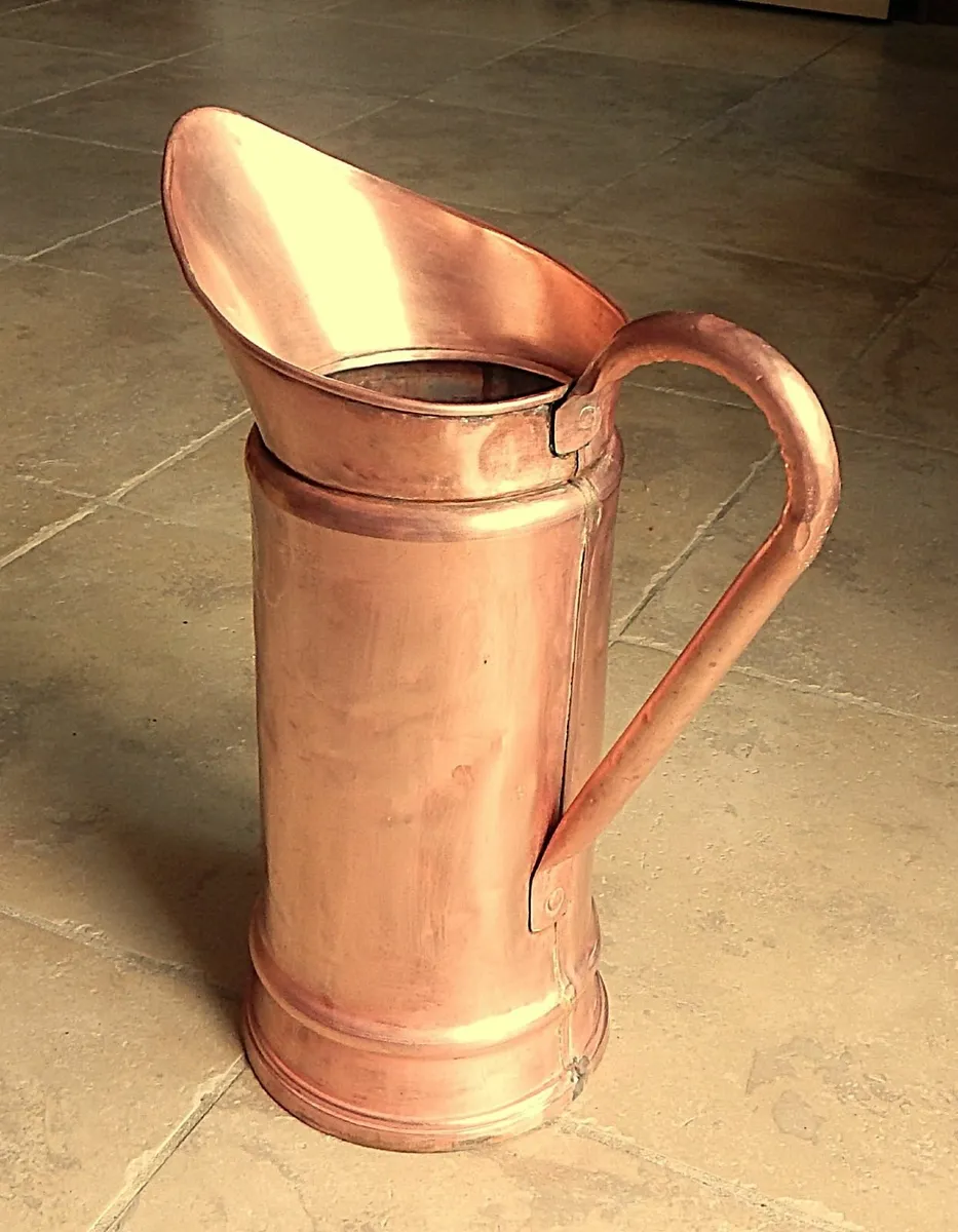 Large Vintage Handmade Copper Jug - Image 1