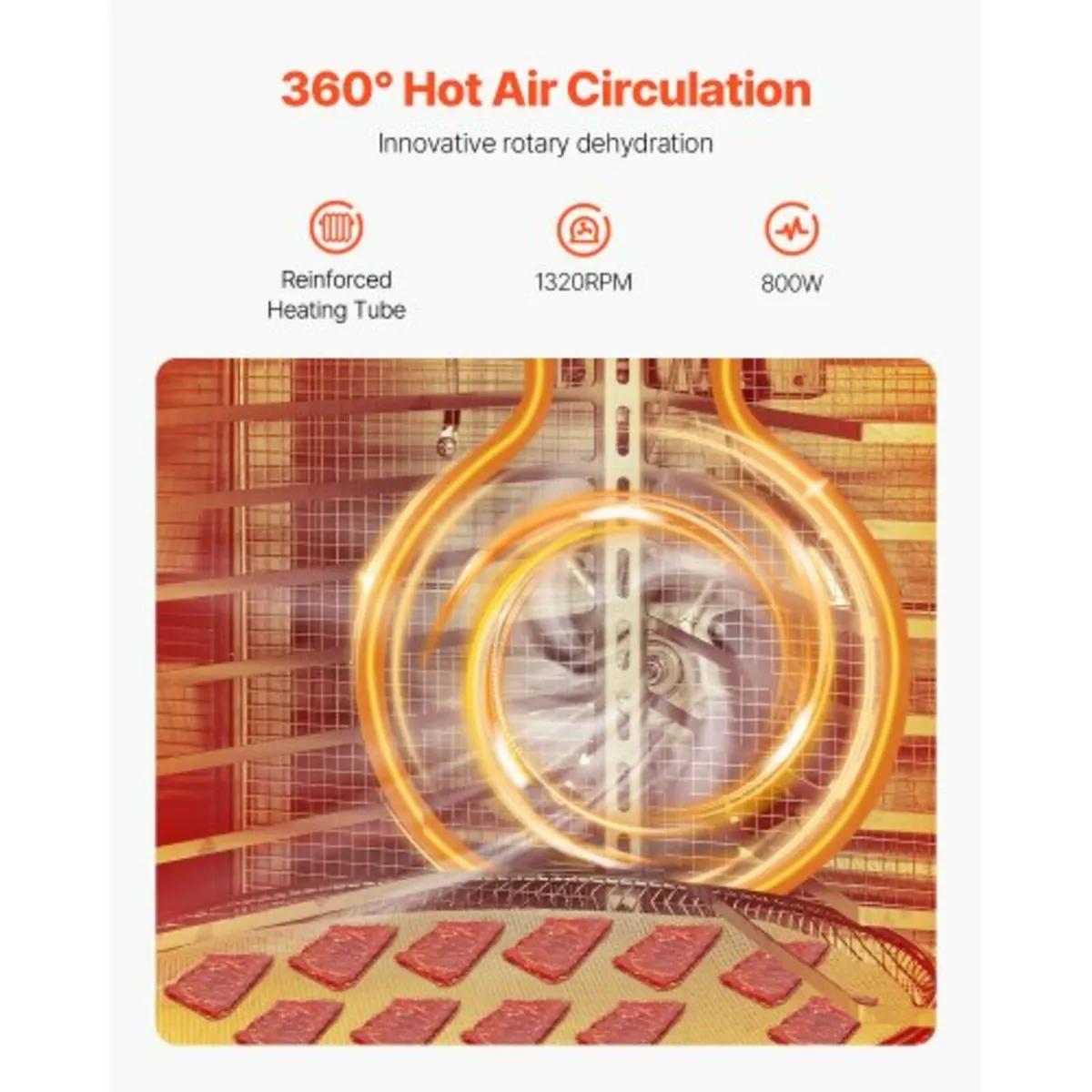 Rotary Food Dehydrator Machine, 12 Stainless Steel - Image 4