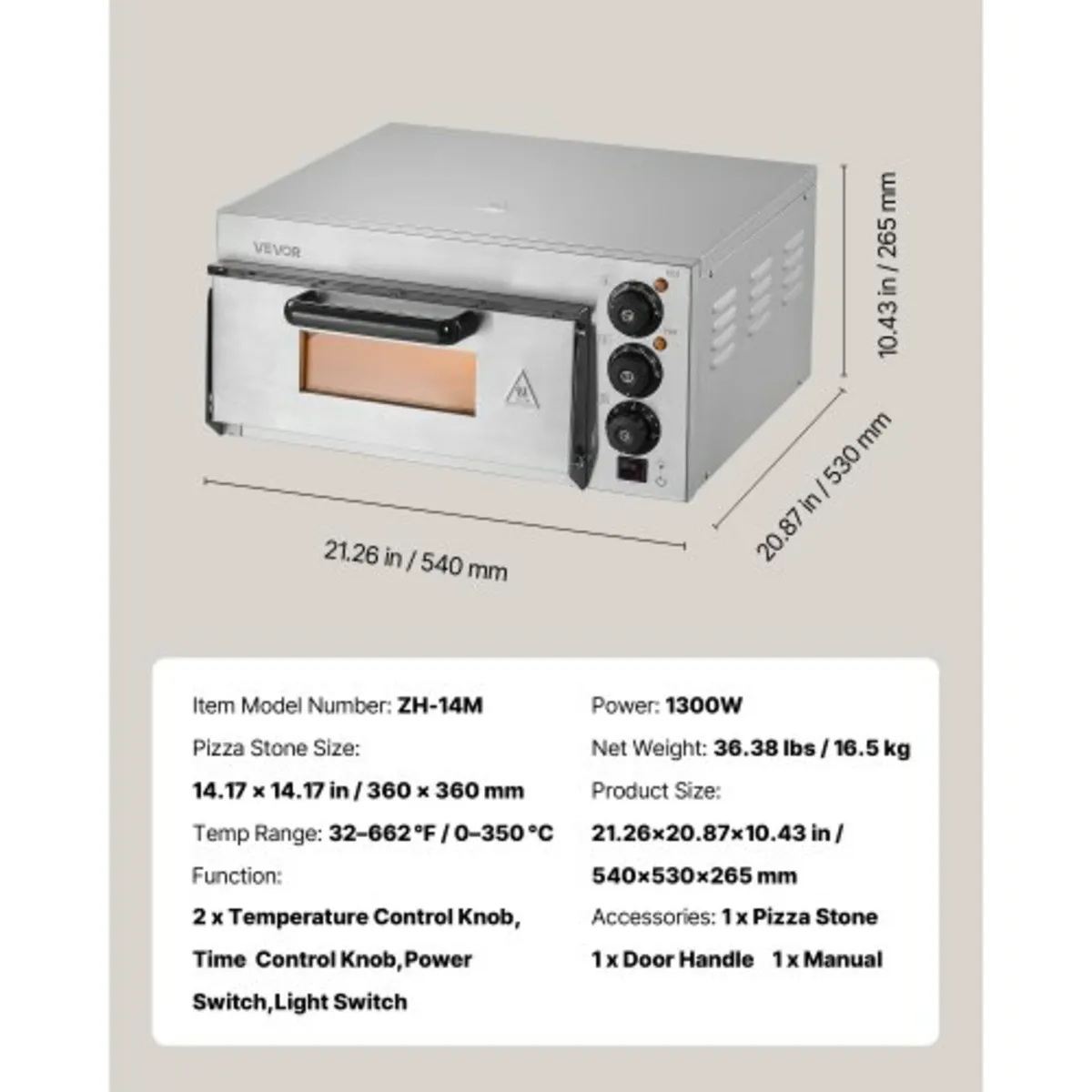 Commercial Countertop Pizza Oven Electric Pizza Ov - Image 2