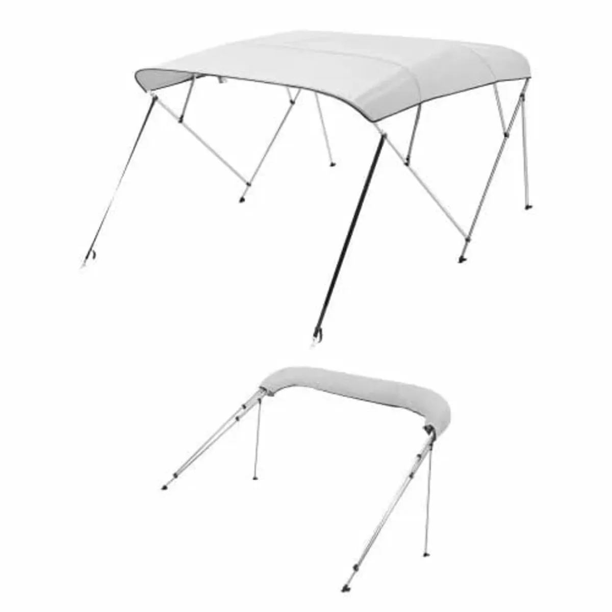4 Bow Boat Bimini Tops, 600D Polyester Canopy with - Image 1