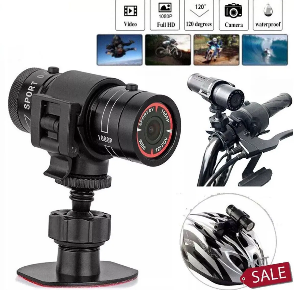 NEW Motor Bike Bicycle Camera Helmet/Handle Bar - Image 1