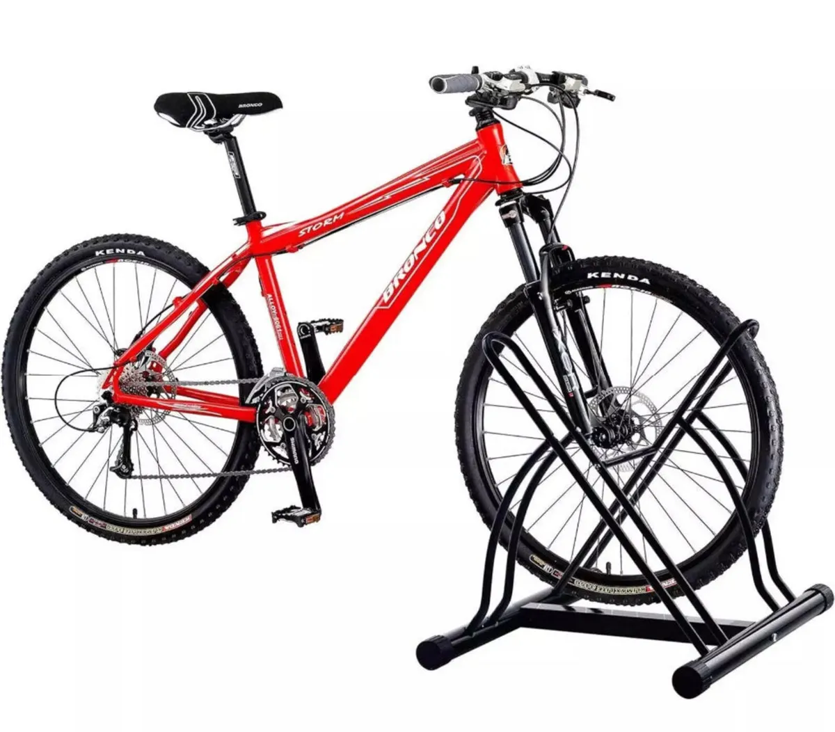 NEW Double Bike Parking Stand Bicycle Storage Rack - Image 3