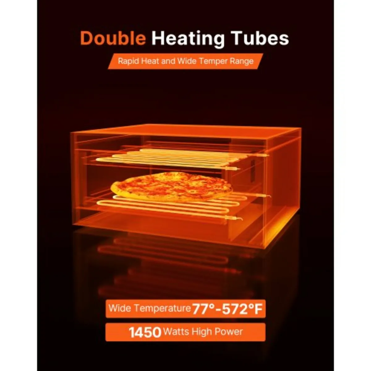 Electric Pizza Oven, 12-inch Countertops Pizza Ove - Image 4