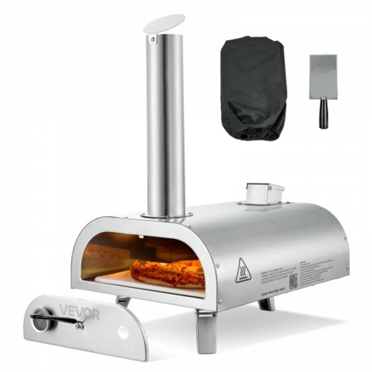 Pizza Oven Outdoor, 12" Pellet Pizza Oven, Portabl - Image 1