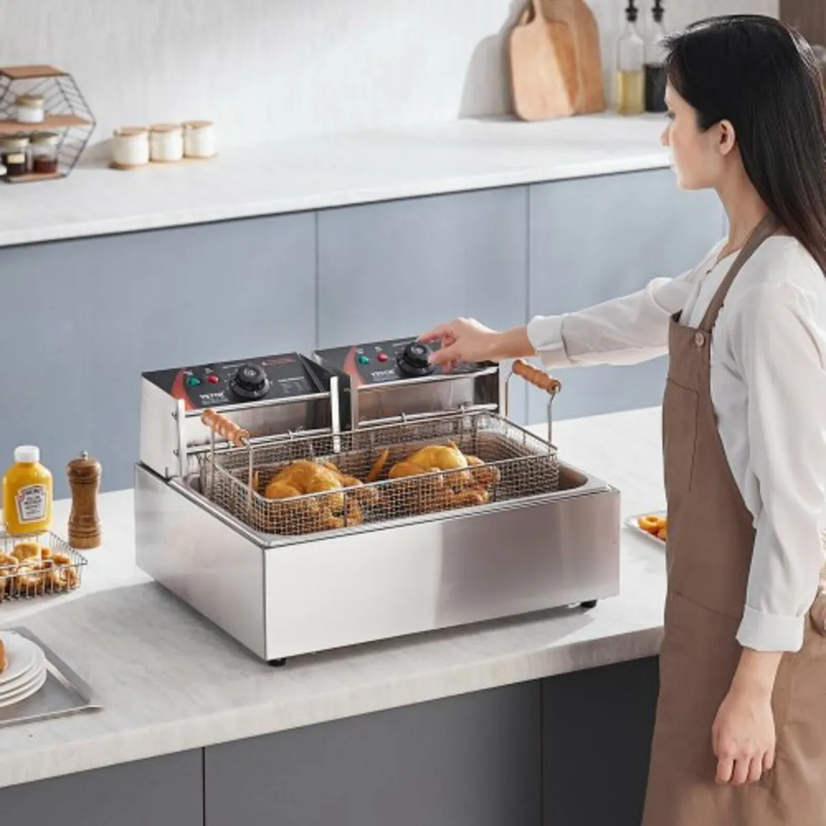 Commercial Deep Fryer, Electric Turkey Fryer with - Image 2