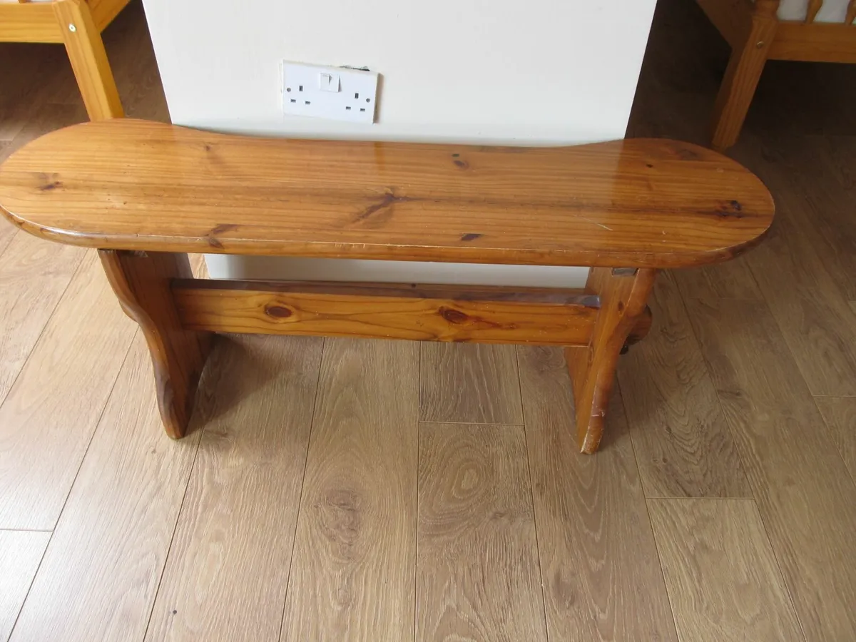 Table and two benches - Image 2