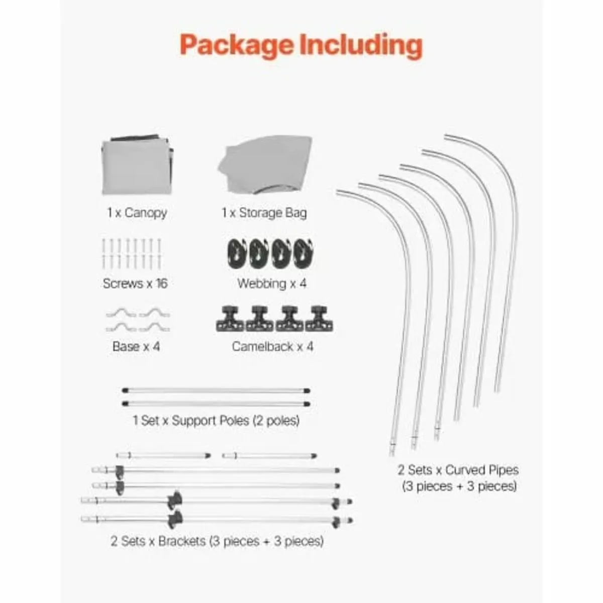 Boat Bimini Tops, 600D Polyester Canopy with Alumi - Image 2