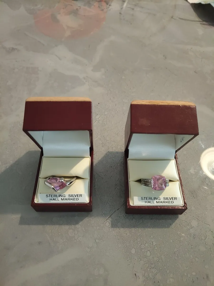 Sterling silver Pink sapphire Rings