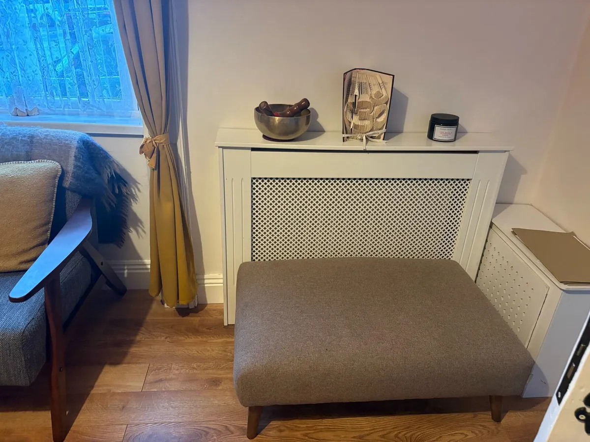 French conn. Zinc 3 + 1 seater sofa + footstool - Image 3