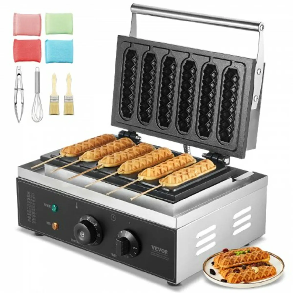 Waffle Stick Maker, 6PCS 1500W Waffle Baker Machin - Image 1