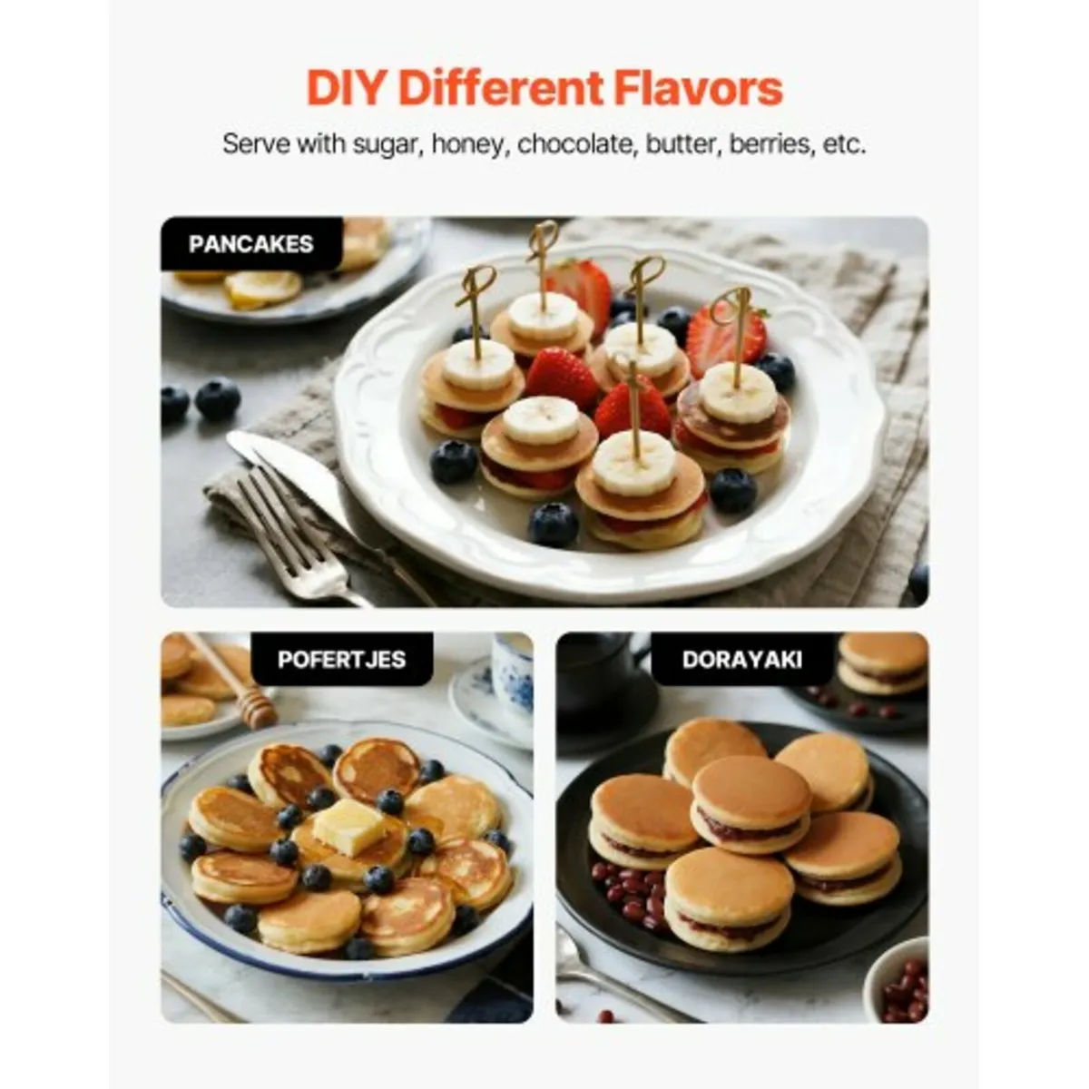 Mini Pancake Maker, 25PCS 43mm Diameter Dutch Muff - Image 4