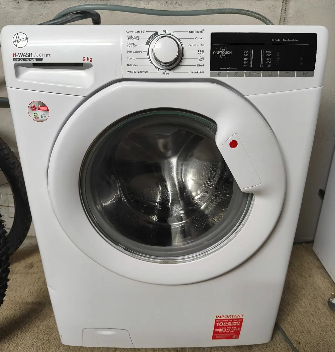 Hoover H-300 Lite 9 kg washing machine perfect wor - Image 1