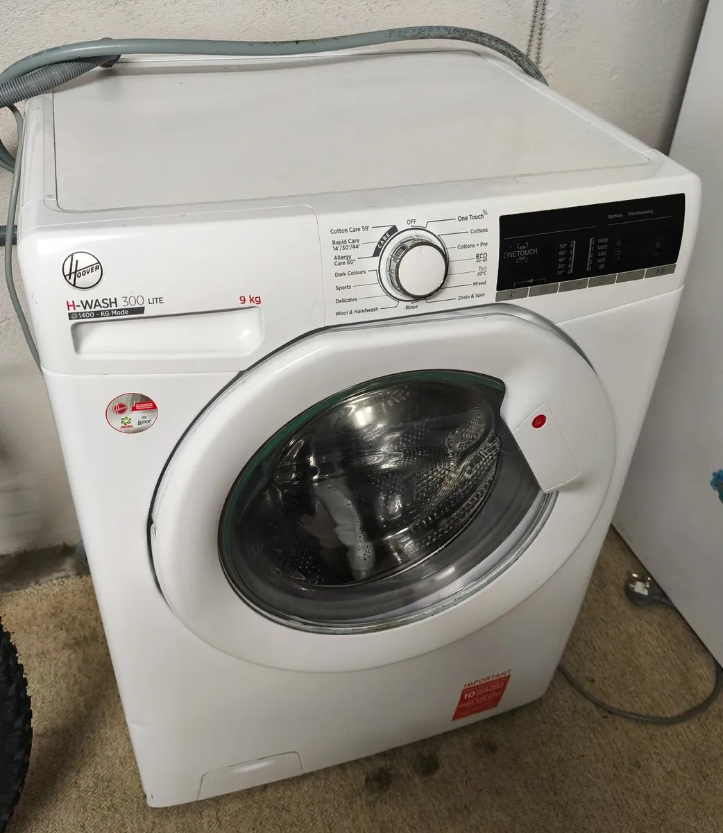 Hoover H-300 Lite 9 kg washing machine perfect wor - Image 3