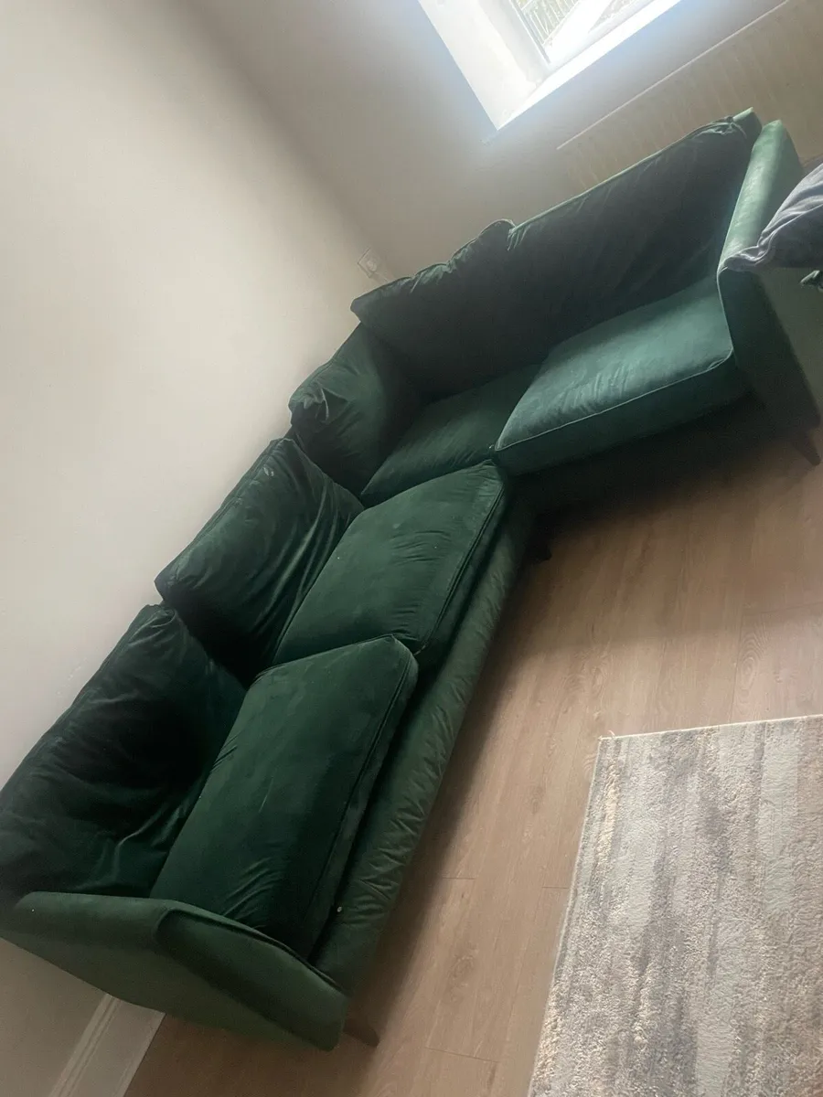 Green corner sofa