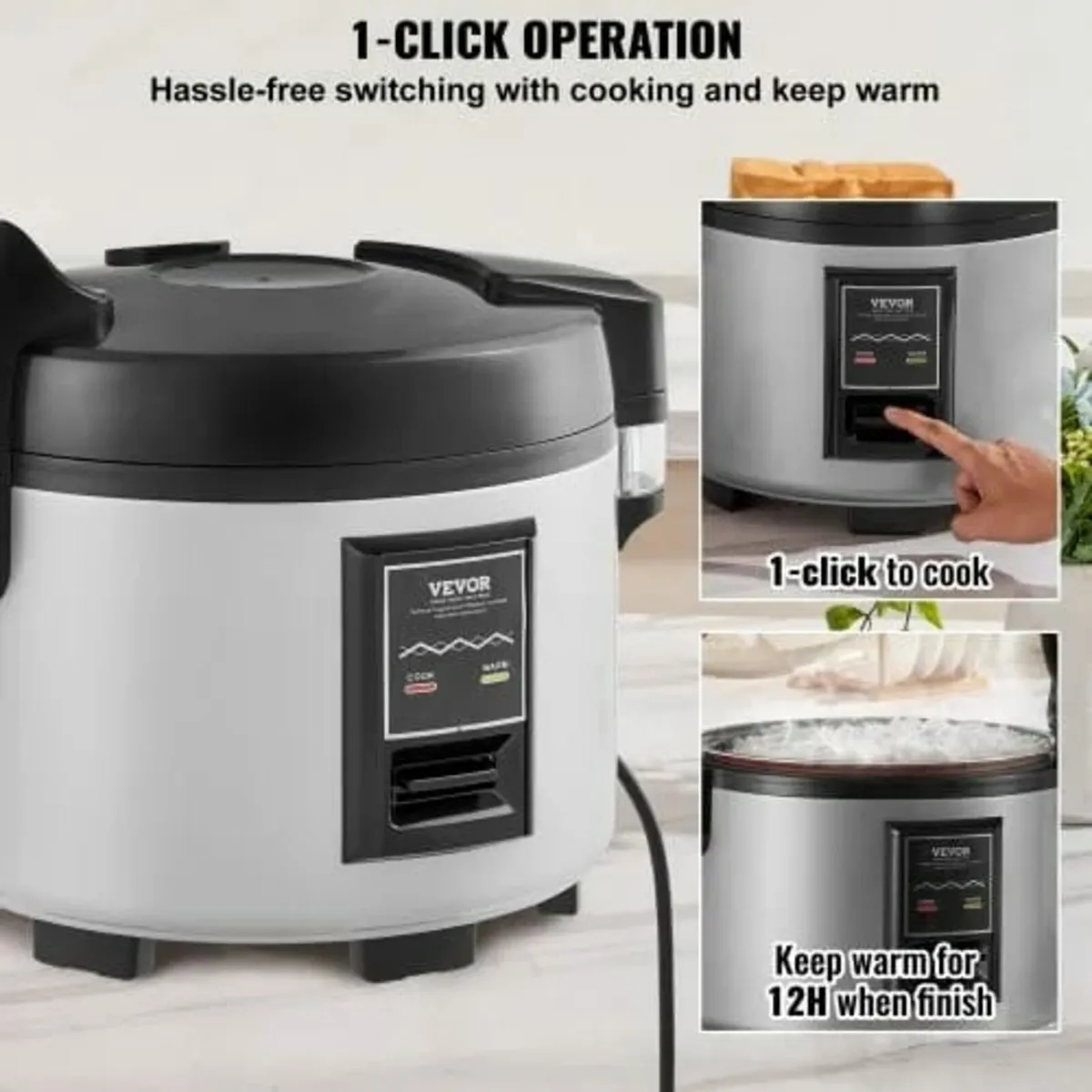 Rice Cooker, 70-Cup Rice Cooker, 15 Liter Large Ri - Image 4