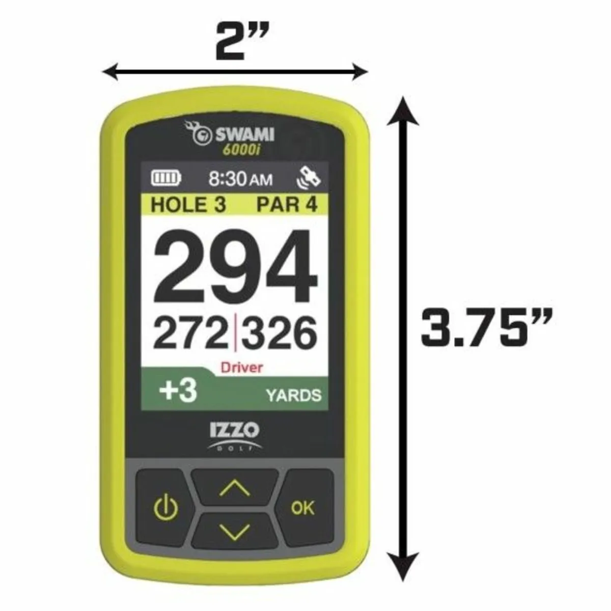 Izzo Swami 6000i Golf GPS - Yellow - Image 3