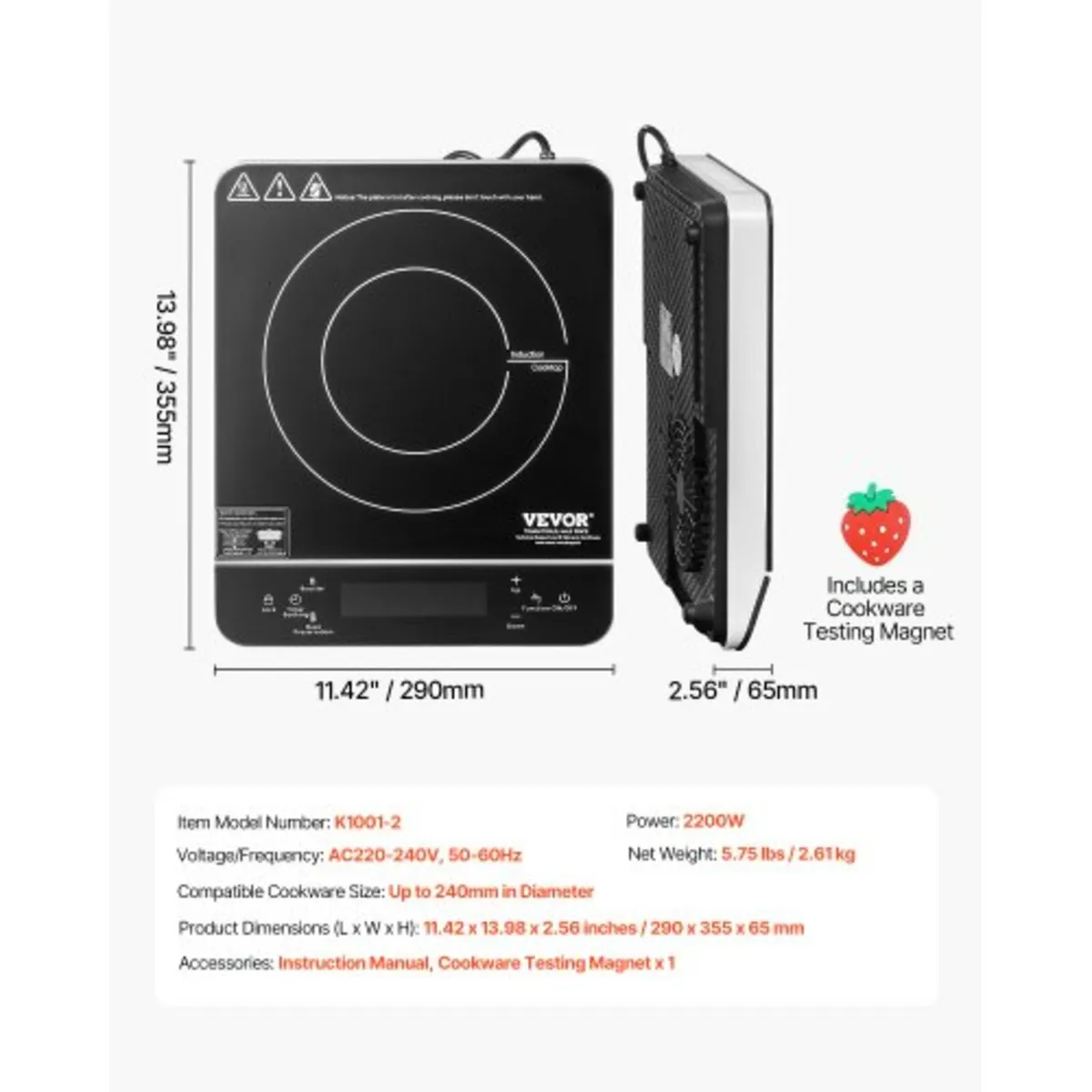 Portable Induction Cooktop, 2200W Electric Inducti - Image 4
