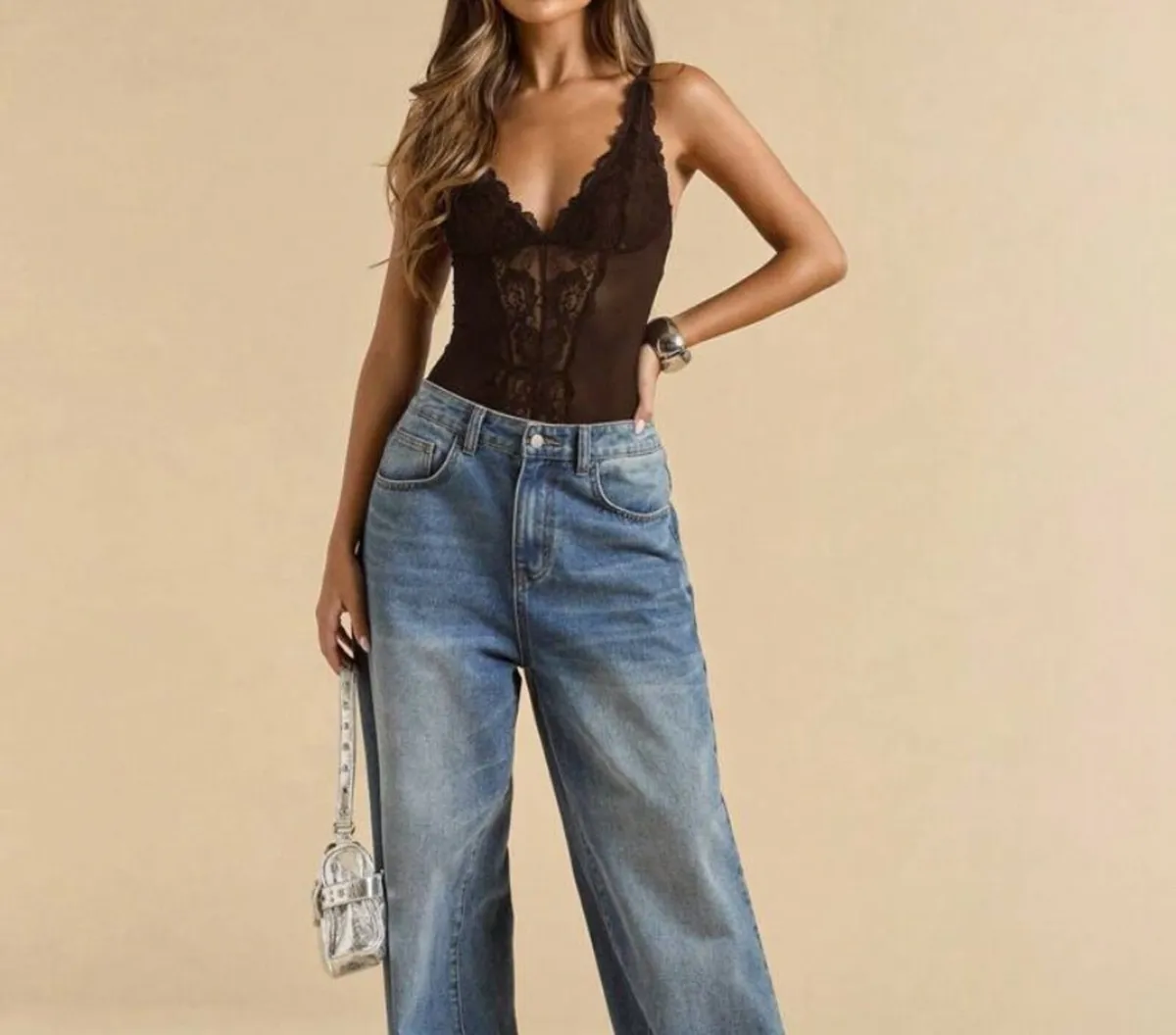 Lace black body suit size Xs s new - Image 2