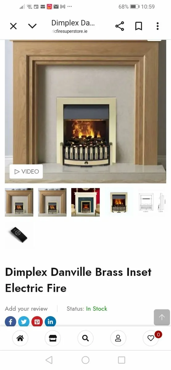 Dimplex optimyst electric fire insert - Image 2