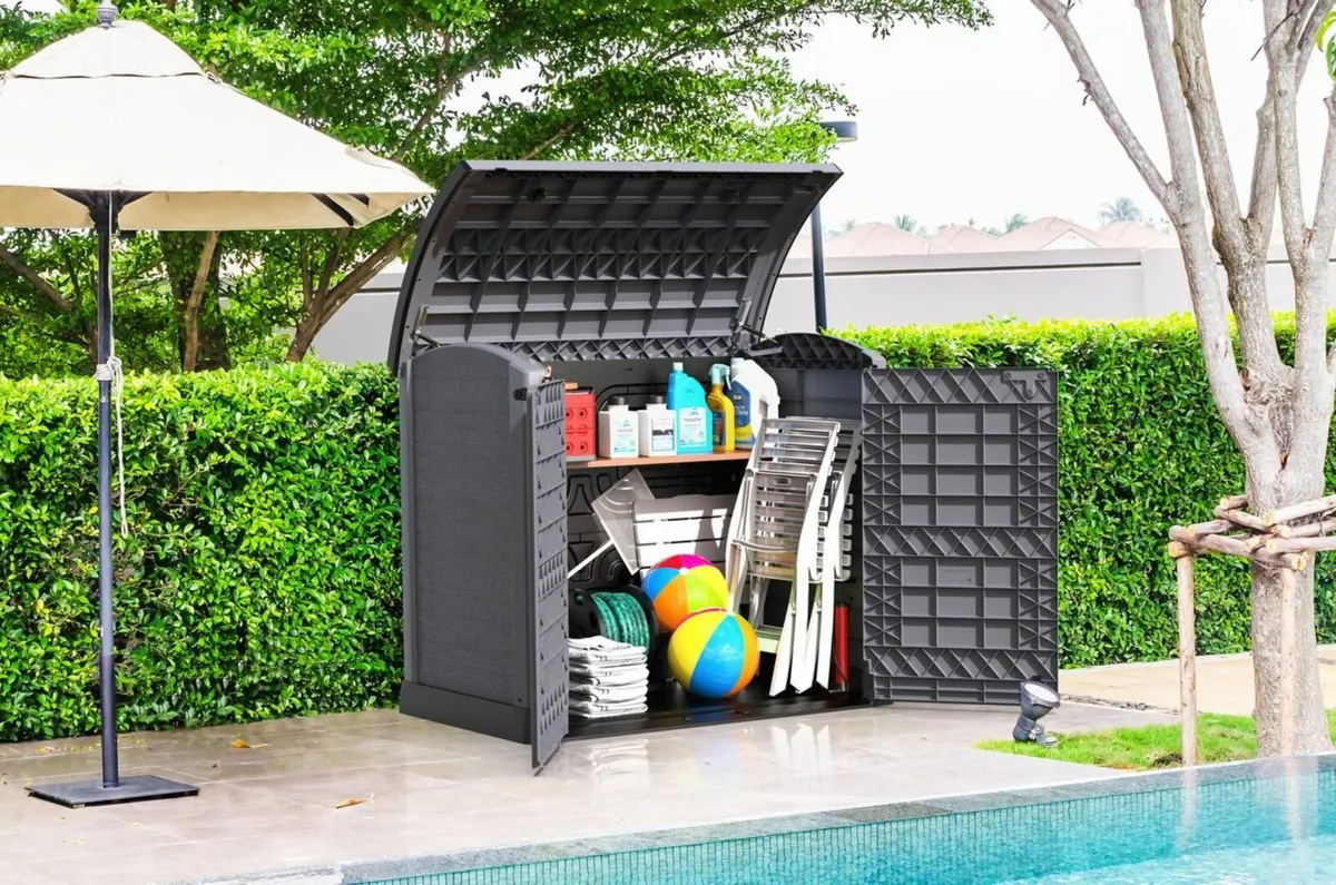 8x6 Deluxe T&G Apex Garden Sheds. In Stock - Image 1