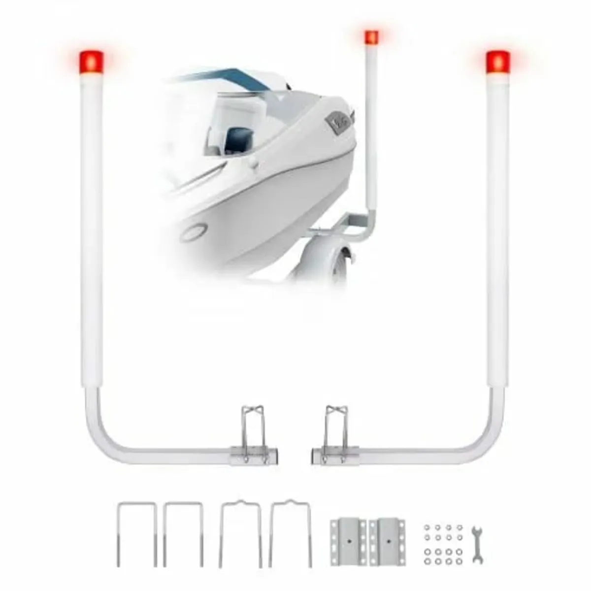 1524mm with LED Light Trailer Guide Poles, 2PCS Hi - Image 1