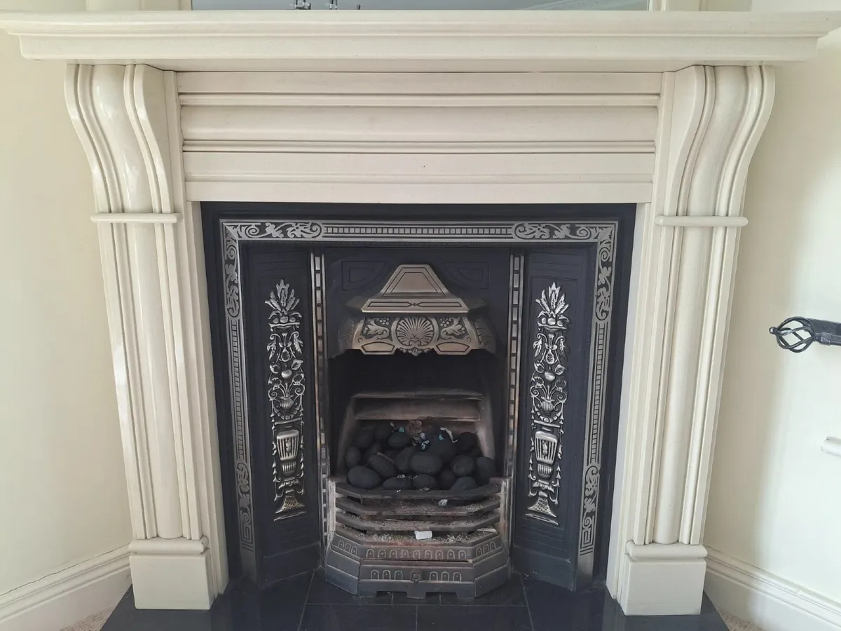 Marble Fireplace and mirror - Image 1