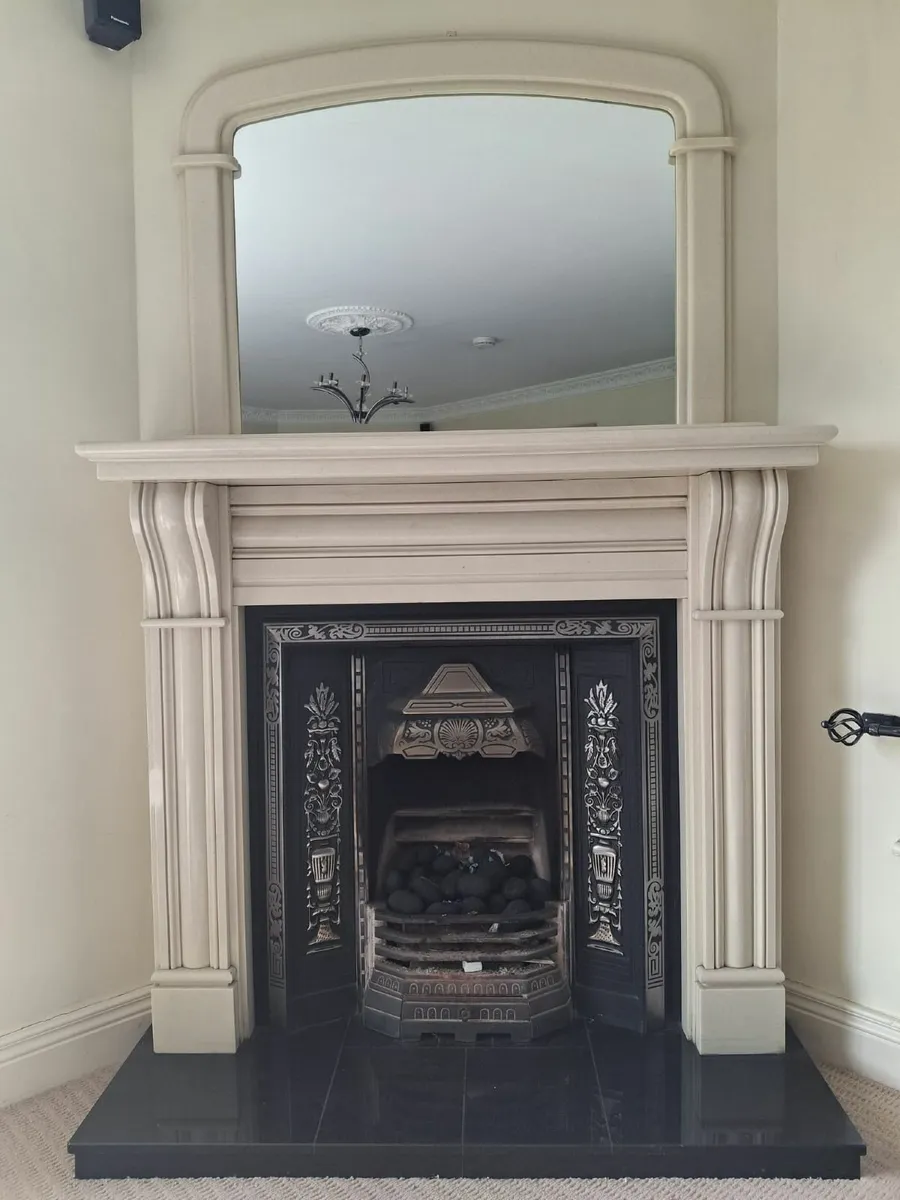 Marble Fireplace and mirror - Image 2