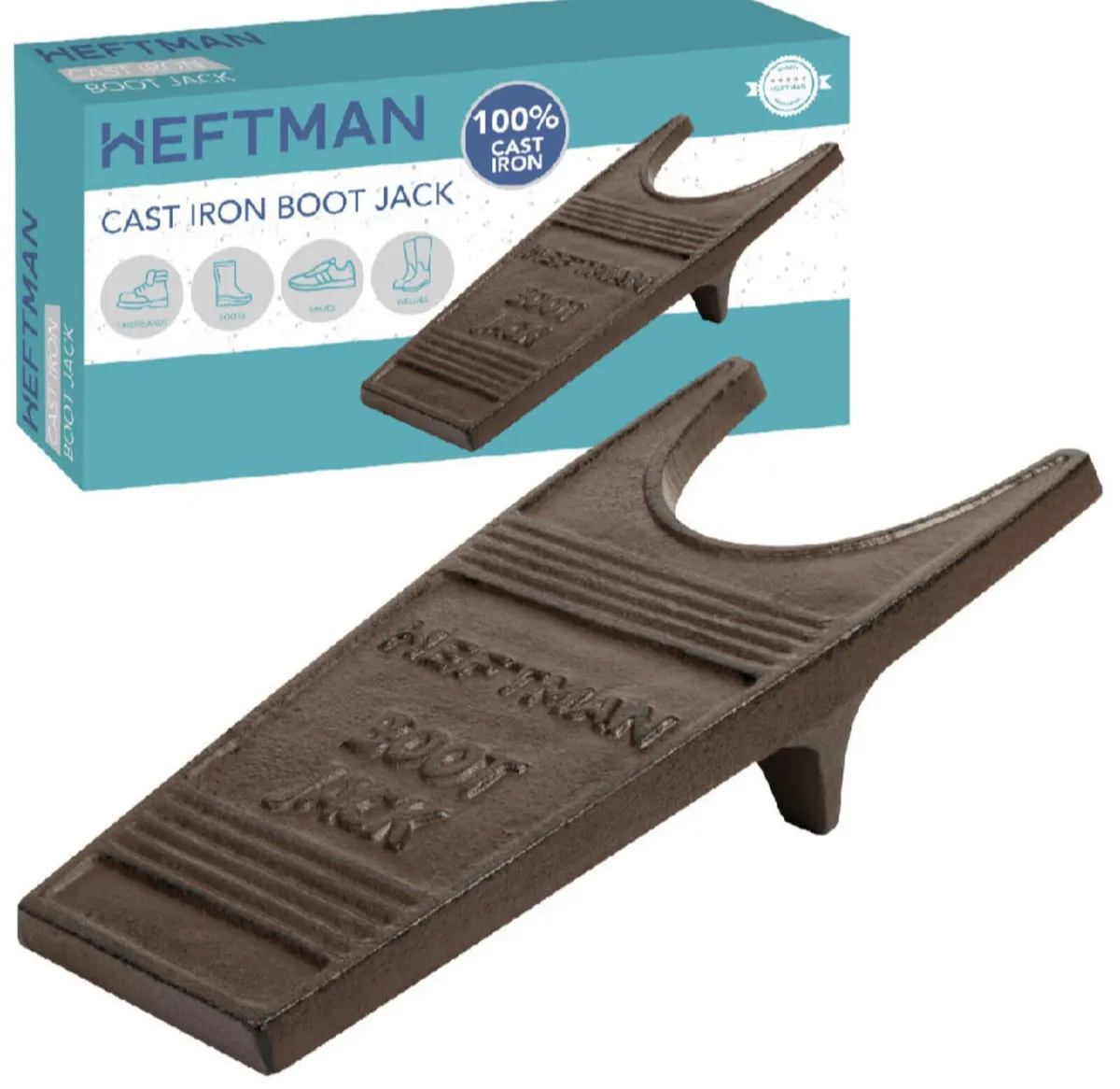HEFTMAN Boot Jack Cast Iron Welly Boot Remover - Image 1