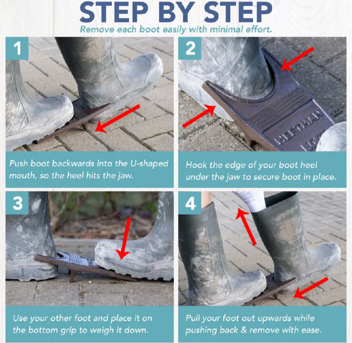 HEFTMAN Boot Jack Cast Iron Welly Boot Remover - Image 3
