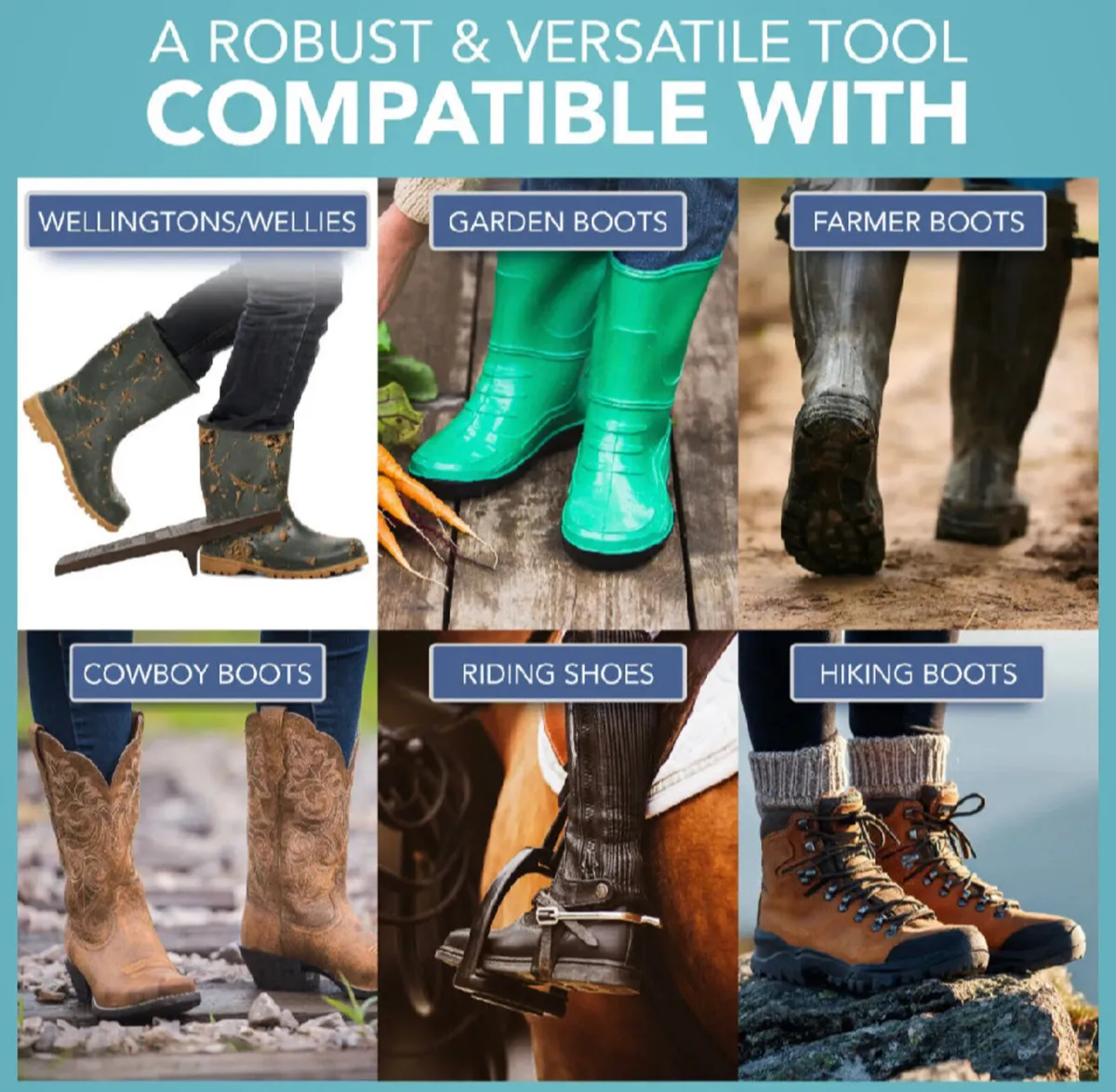 HEFTMAN Boot Jack Cast Iron Welly Boot Remover - Image 4