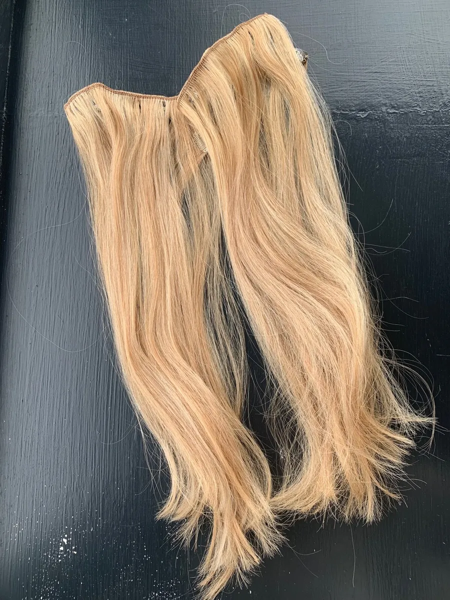 100% Human Hair Clip-in Blond Extensions American - Image 3