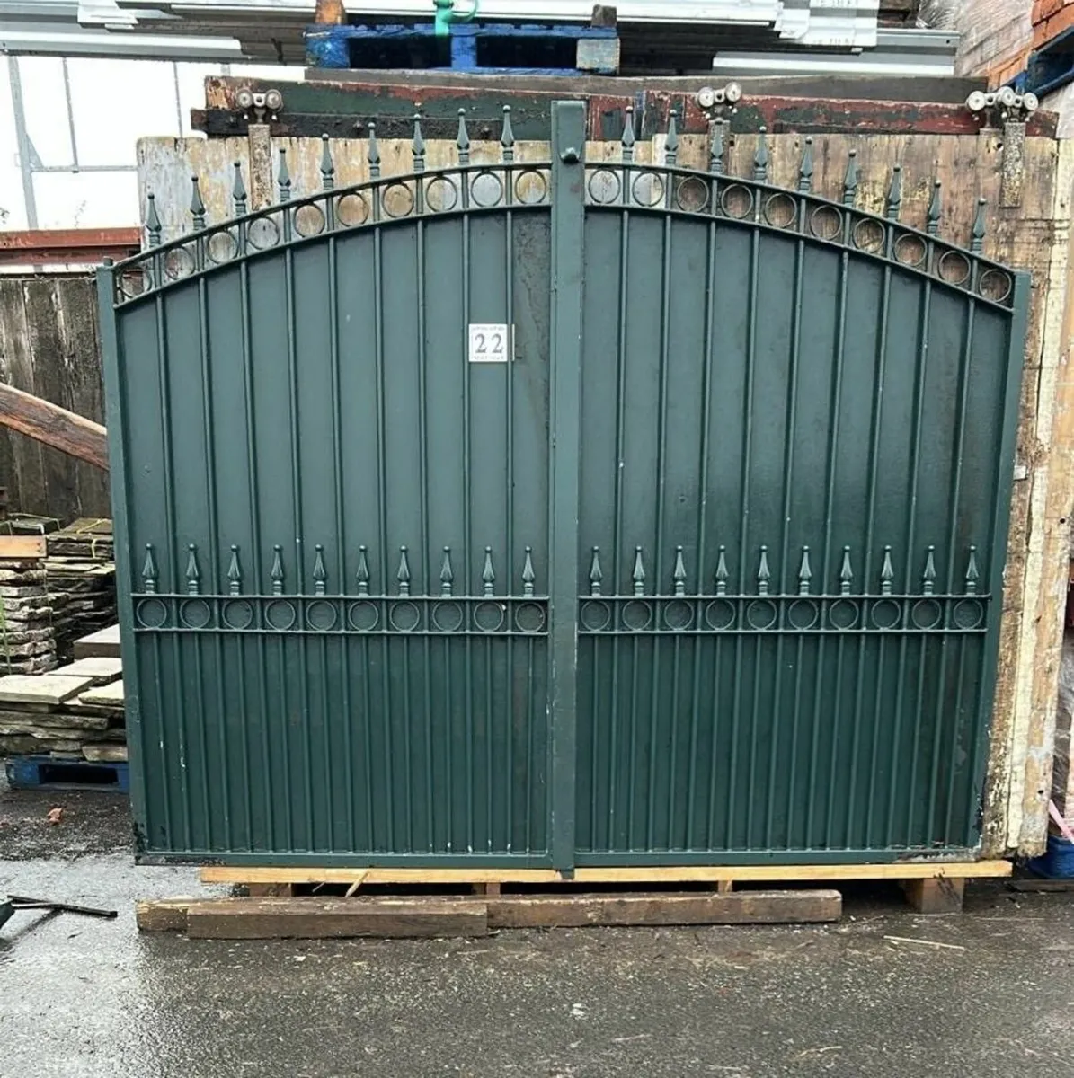 10ft Painted Galvanised Gates - Image 1
