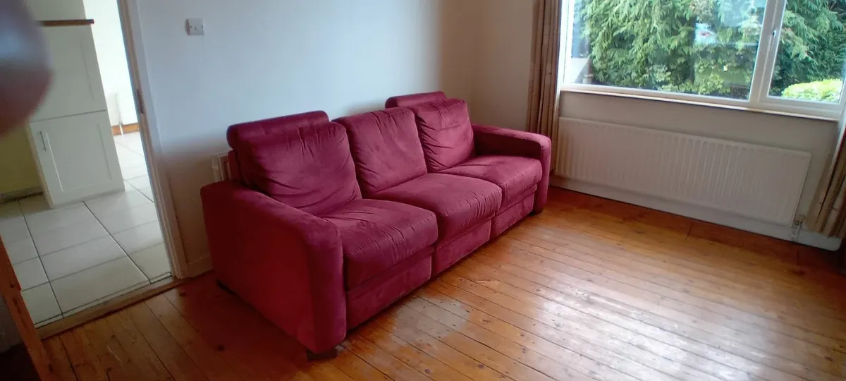 Red Sofa with matching Armchair - Image 1