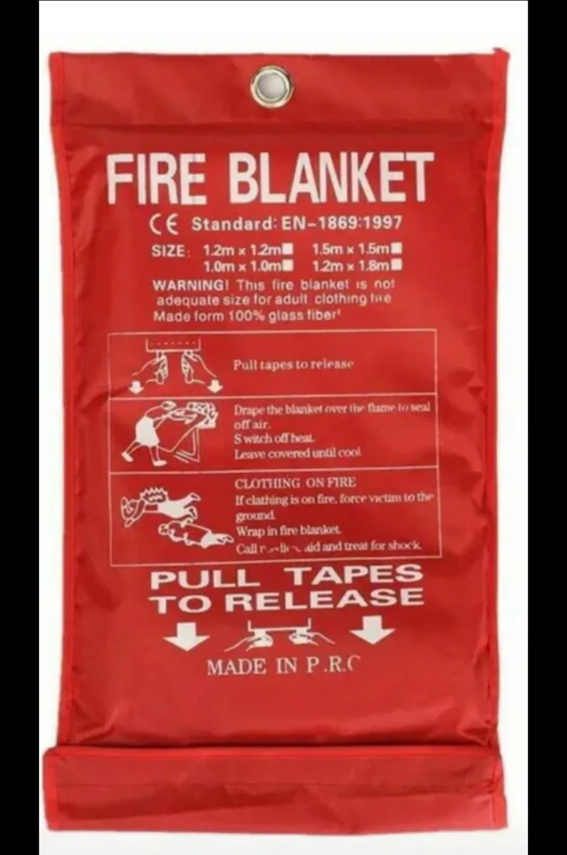 Fire Blanket 1m x1m Quick Release - Image 3