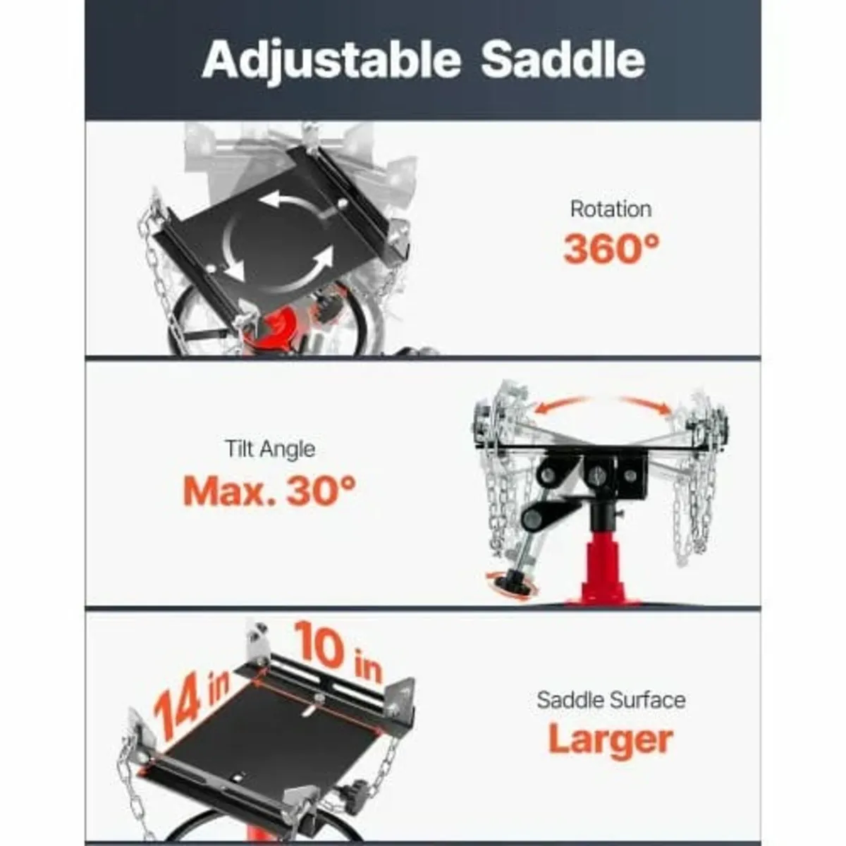 Transmission Jack,0.75 Ton/1660 lbs Capacity Hydra - Image 4